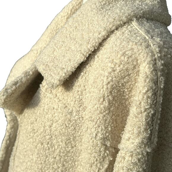 Marine‎ Layer Quebec Sherpa Jacket Womens Medium Antique White Oversized NWT - Picture 9 of 16